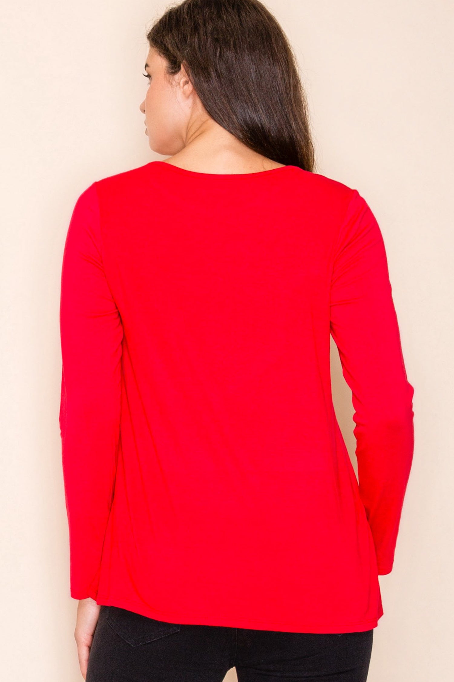 Christmas Red Top With Rhinestones ❤️
