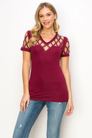 Snazzy Crystal Laser Cut Top Seller!