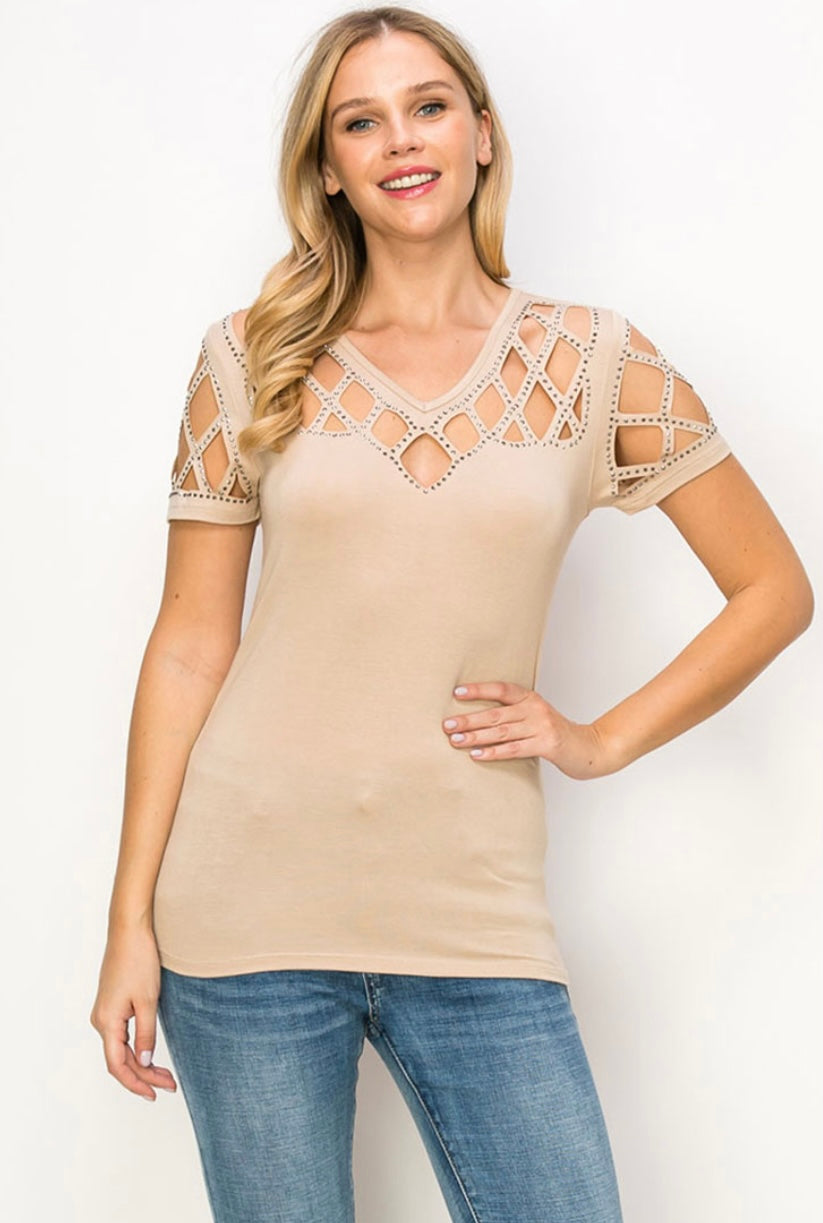 Snazzy Crystal Laser Cut Top Seller!