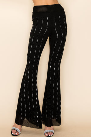 SNAZZY VERTICAL STONES PANTS