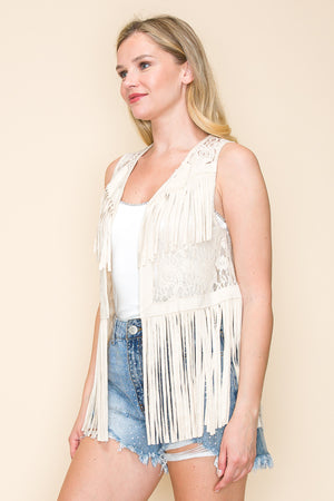 Tassel/Lace Western Vest